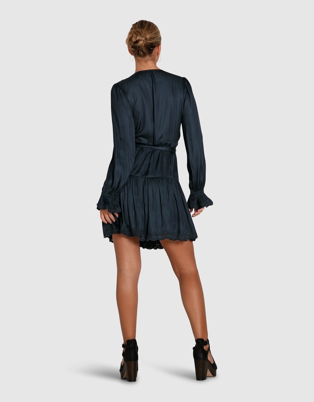 Belle & Bloom - Wild Flower Embroidered Wrap Dress