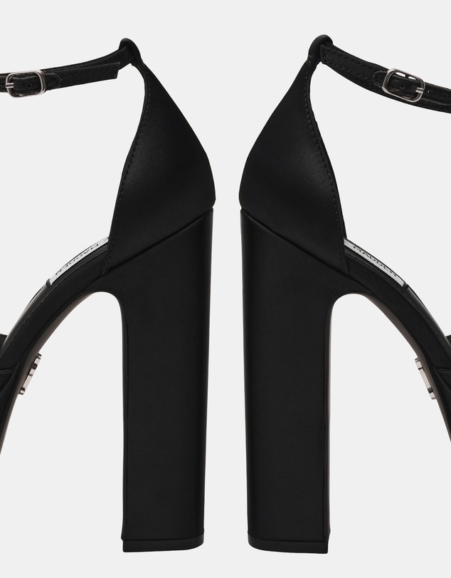 Steve Madden - Selestine Black Satin Heels
