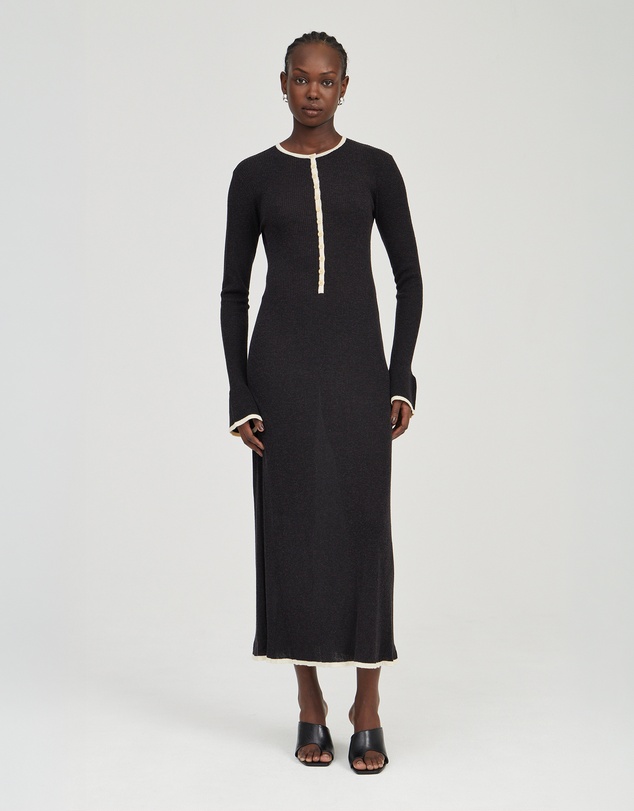 Third Form - Bound Knit Ls Dress