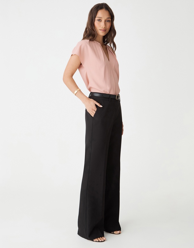 Forcast - Jane Pleated Neck Top