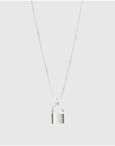 Najo - Love Lock Silver Pendant (45cm + 5cm ext)