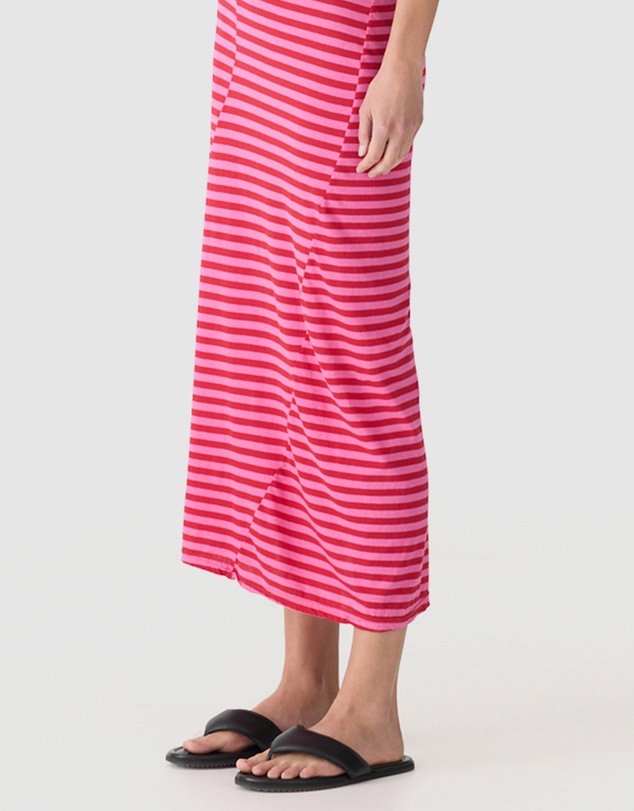 Bassike - Stripe Asymmetric Tank Dress