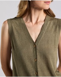 David Lawrence - Ciara Linen Knit Vest