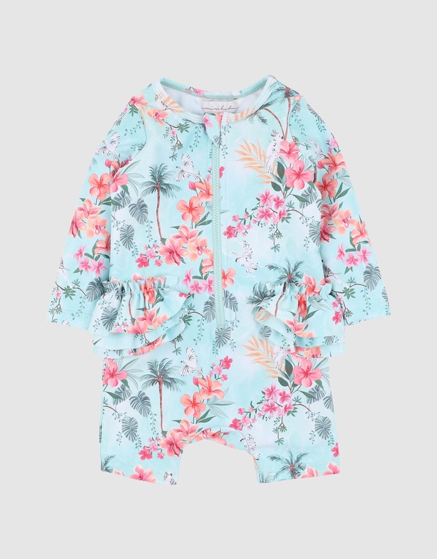 Minihaha - Milana Blue LS Rash Suit - Babies-Kids