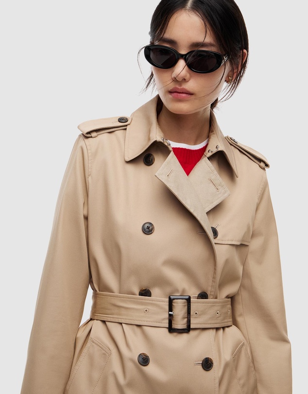 Tommy Hilfiger - Buckle Belt Double Breasted Trench Coat