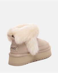 EVERAU - Australian Shepherd Ugg Frovia Platform Cow Suede Upper UGG Boots