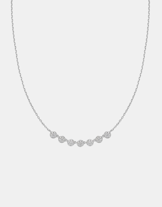 Ania Haie - Ania Haie Silver Pave Multi Beaded Chain Necklace