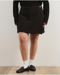 Atmos&Here Curvy - Ayla Wrap Tailored Skirt