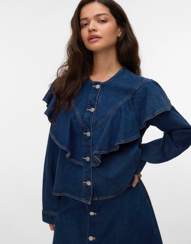 Vero Moda - Fia Frill Denim Shirt