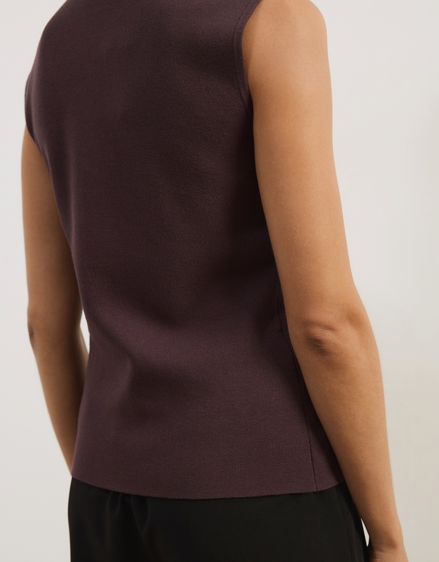 Atmos&Here - Noel V-Neck Sleeveless Knit Cardigan
