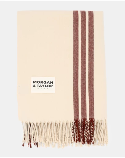 Morgan & Taylor - Freya Throw Blanket in Beige