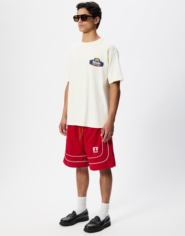 RHUDE - Rhude Mesh Piping Baggy Track Shorts
