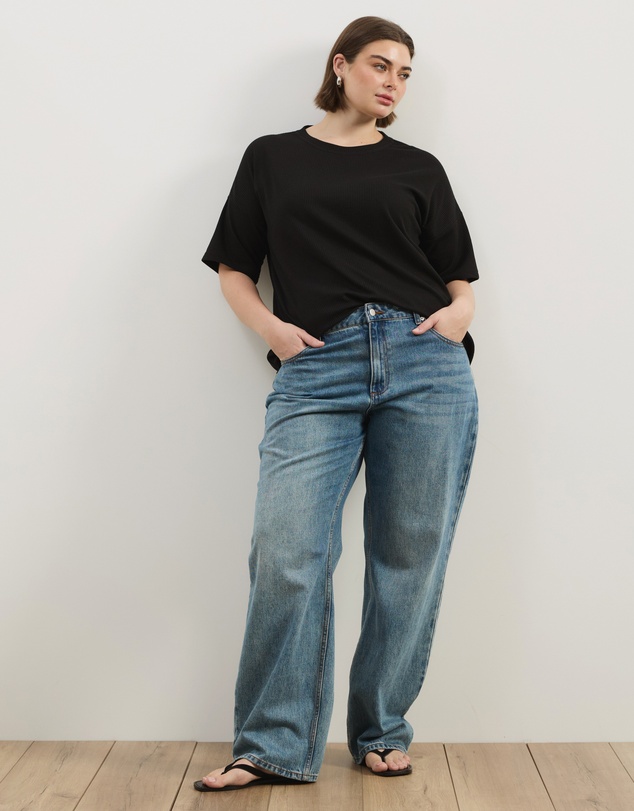 Atmos&Here Curvy - Sasha Waffle SS Tee