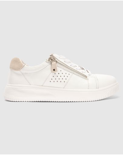 WHITE/TAUPE SUEDE