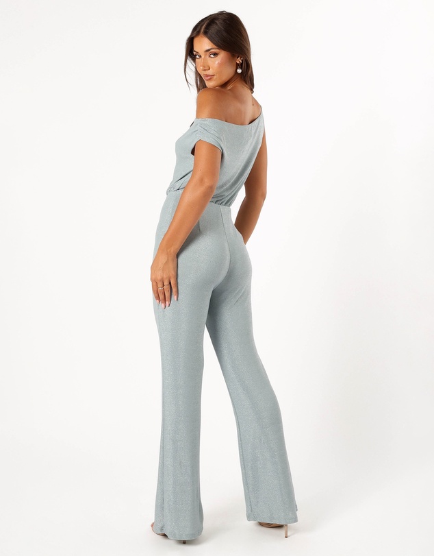 Petal & Pup - Heather One Shoulder Jumpsuit - Sage