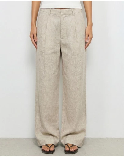 AERE - Straight Leg Linen Pants