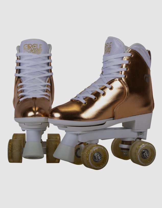 iWorld - Bravo Sports Circle Society Metallic Rose Gold Roller Skates Size 3-7