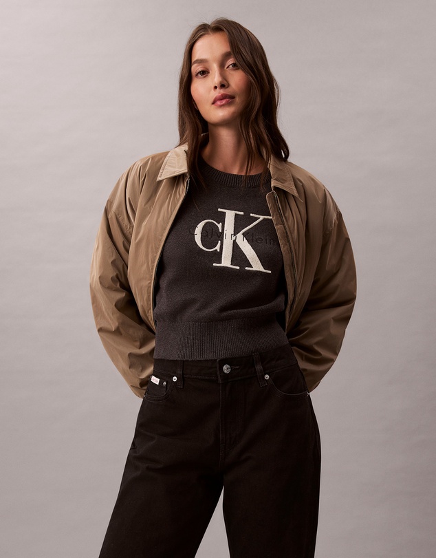 Calvin Klein Jeans - Monologo Cropped Jumper
