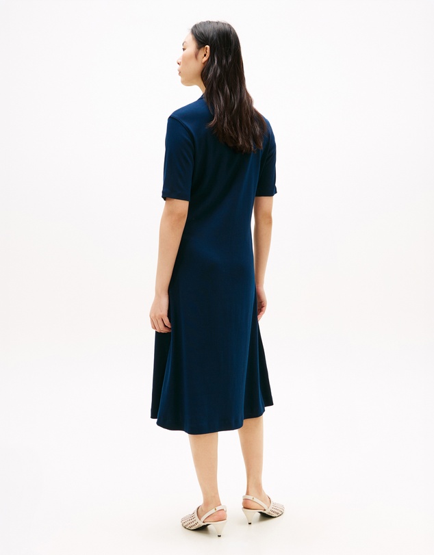 Tommy Hilfiger - Gold-Tone Button Midi Polo Dress