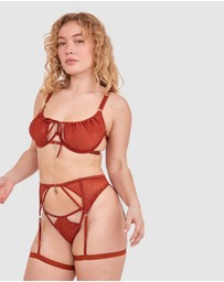 Bras N Things - Night Games Wild Delight Suspender - Rust