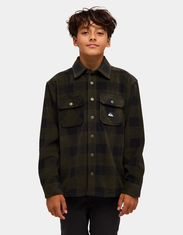 Quiksilver - Boys 8 to 16 Bering Strait Check Long Sleeve Shirt