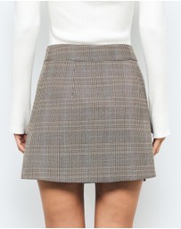 AERE - Mira Check Mini Skirt