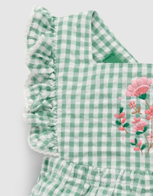 Purebaby - Gingham Romper -Kids-Babies