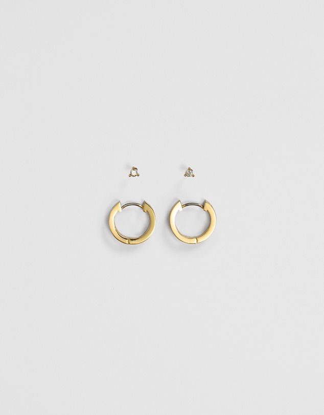 Country Road - Double Hoop Stud Earring Pack Of 2