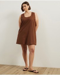 Atmos&Here Curvy - Luna Linen Blend Mini Dress