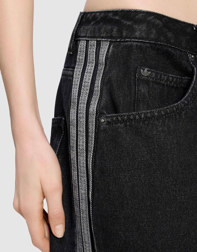 adidas Originals - High Rise Barrel Leg Denim Pants