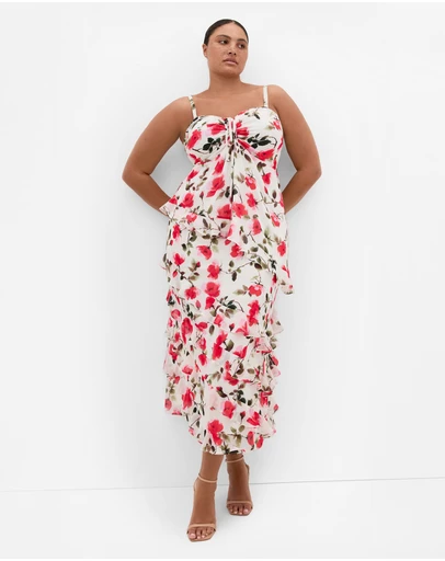 City Chic - Skai Fleur Print Top