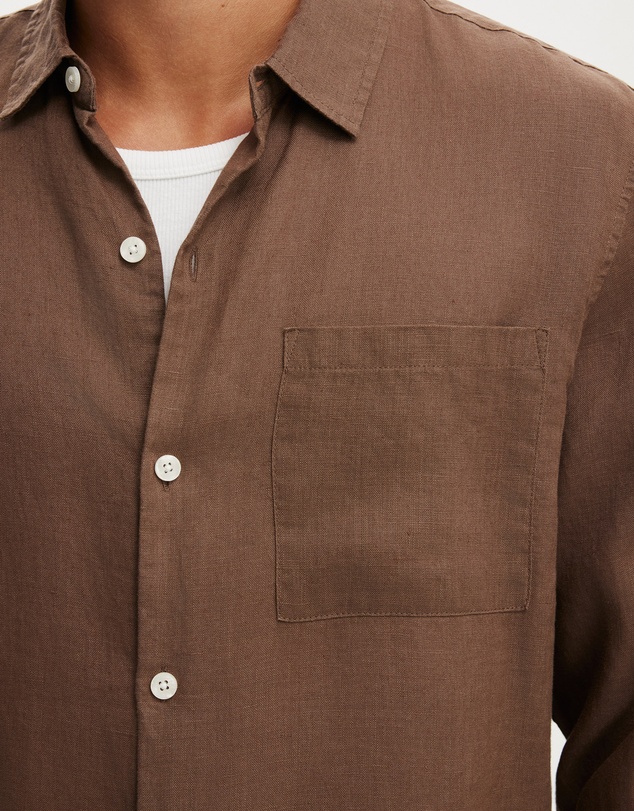 Cotton On - Relaxed Linen Long Sleeve Shirt