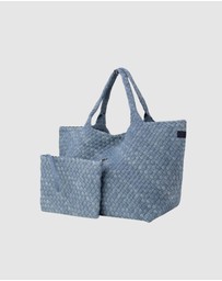 Chuchka - Leigh Woven Neoprene X-Large Tote - Light Denim