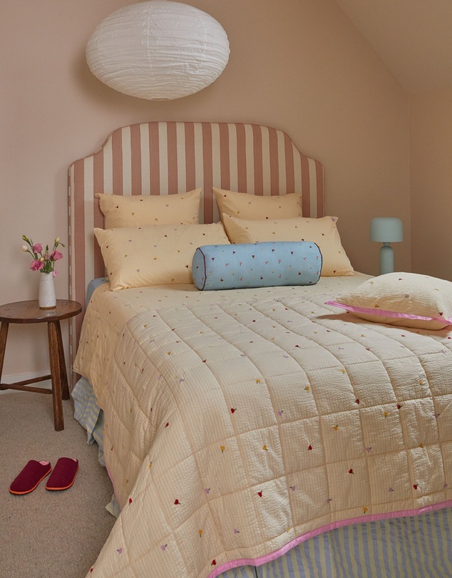 Mosey Me - Forget Me Not Embroidered Quilted Throw