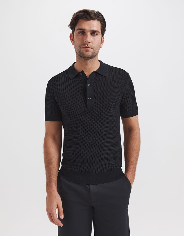 SABA - Dario Crochet Knit Polo