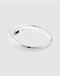 Kuzzoi - ICONIC EXCLUSIVE - Ring Male Rectangle Blue Sapphire 925 Sterling Silver