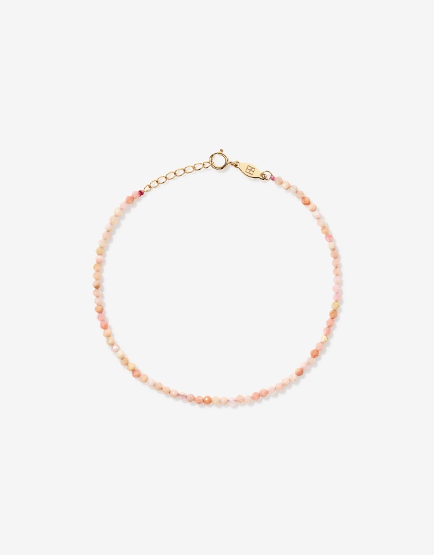 Michael Hill - Pink Opal Bead Bracelet in 10kt Yellow Gold