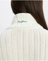Malbon - Allegra Chunky Golf Knit Zip Up