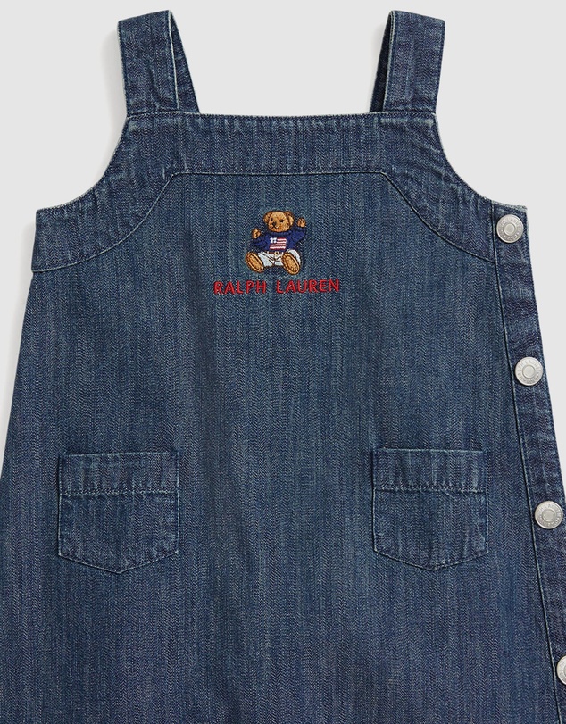Polo Ralph Lauren - Polo Bear Denim Overall Dress - Babies