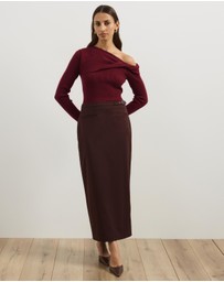 Atmos&Here - Alora Long Sleeve Knit Top With Twist Detail