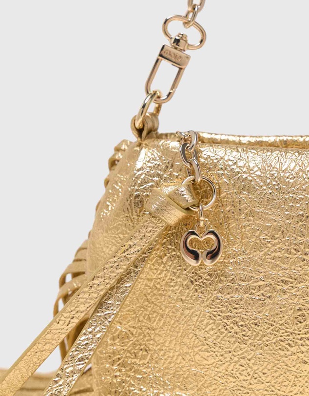 Maje - Miss M Pouch Metal Rippled Small Leather Goods