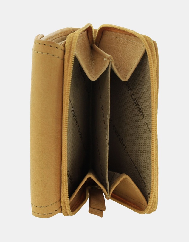 Pierre Cardin - Pierre Cardin Ladies Leather Tri-Fold Tab Wallet