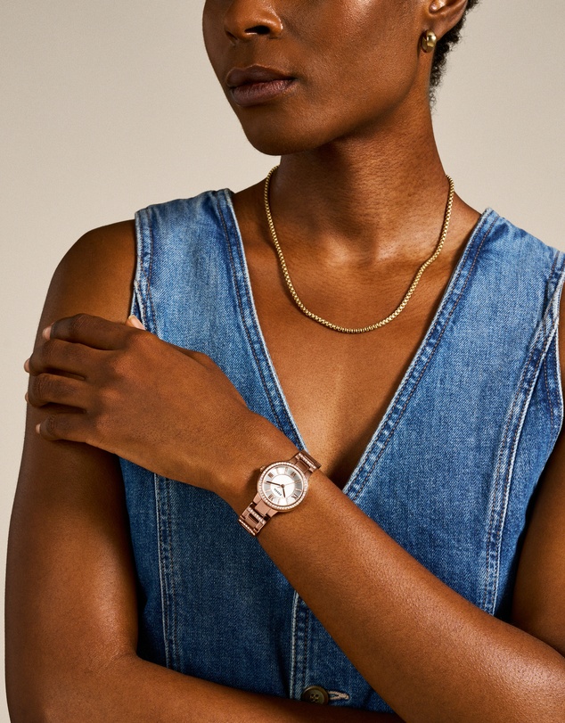 Fossil - Virginia Rose Gold-Tone Analogue Watch