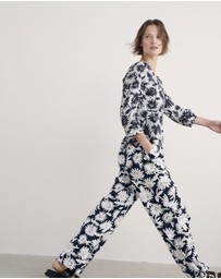 Seasalt - Seasalt Cornwall Navy Streamlet Floral Swing-Shape Top
