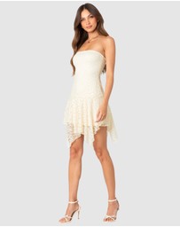 EDIKTED - Sandia Asymmetric Lace Mini Dress