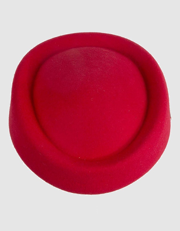 Max Alexander - Felt Red Pillbox Hat