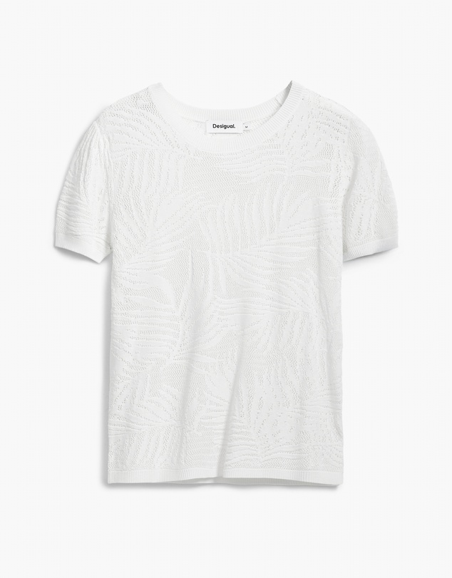 Desigual - Cut-out knit T-shirt