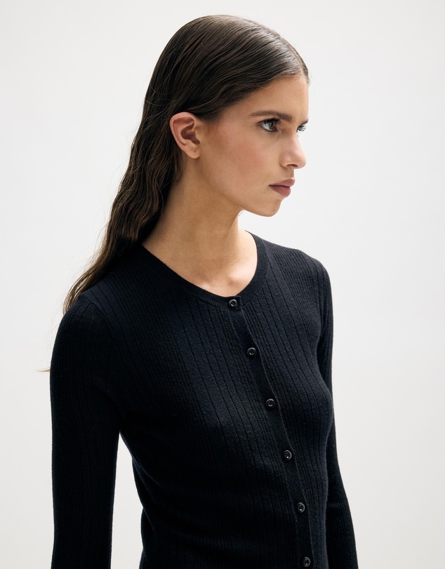 Minima Esenciales - Nori Merino Wool Cardigan