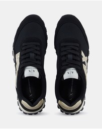 Armani Exchange - Drop Micro Suede Sneakers - Women's