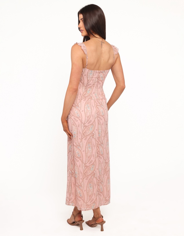 Petal & Pup - Jarvis Midi Dress - Peach Paisley